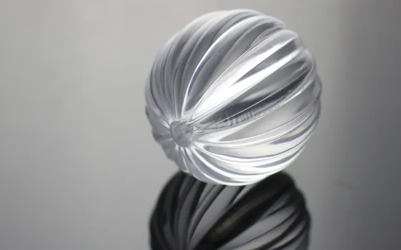Fluted clear acrylic ball