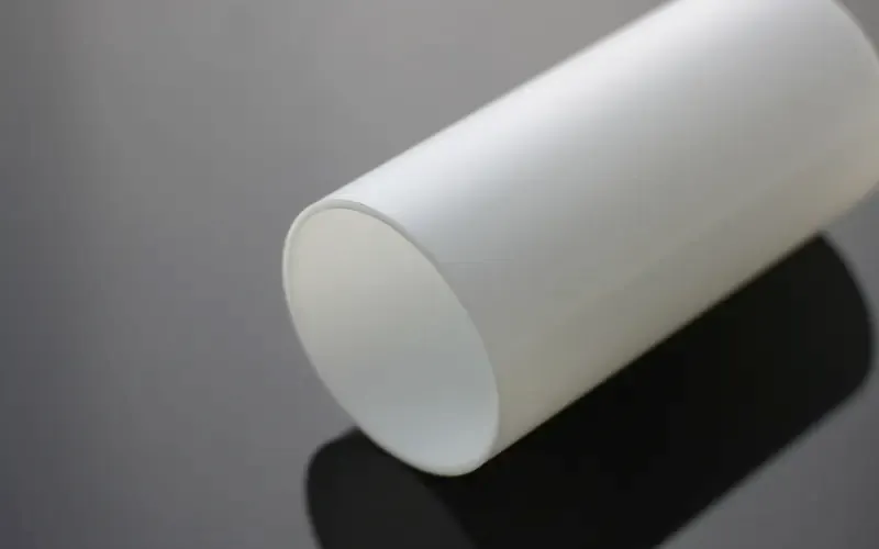 Opal white acrylic tube with a diffused surface
