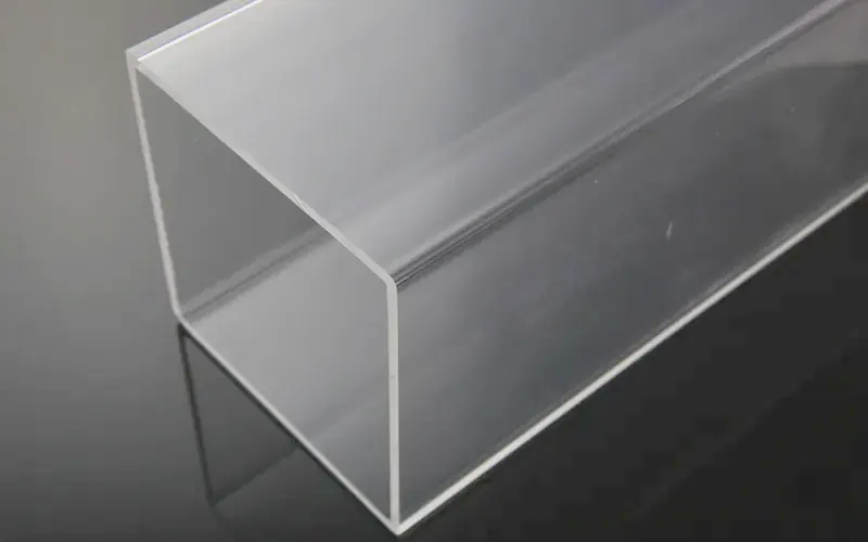 Large clear acrylic rectangular tube